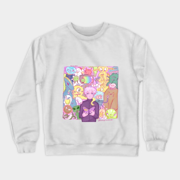 Alien Boy Crewneck Sweatshirt by shootingstarsaver@gmail.com